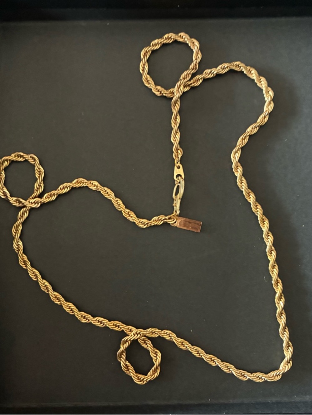 Gold Rope 18 k Plated Chain Necklace - Elegant Twist Link